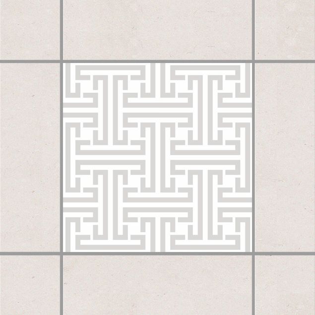 Küche Dekoration Dekoratives Labyrinth Light Grey Grau