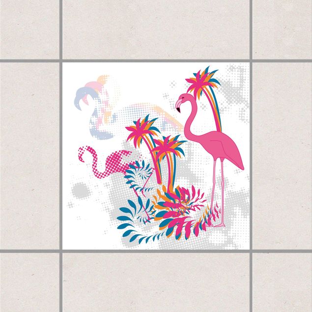 Küche Dekoration Tanz der Flamingos