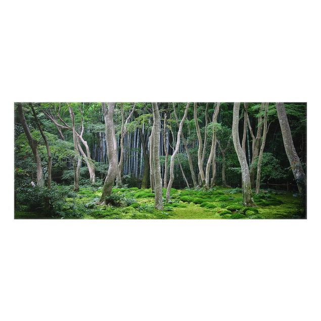 Wanddeko Bäume Japanischer Wald