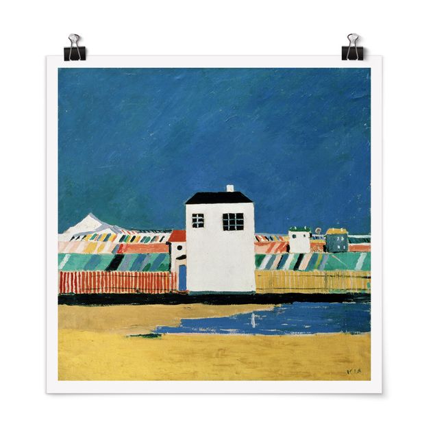 Wanddeko Flur Kasimir Malewitsch - Landschaft mit weißem Haus