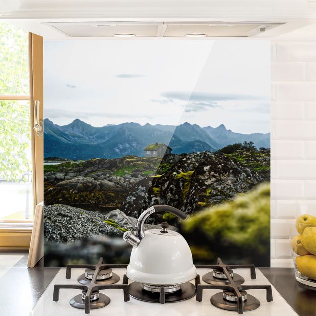 Wanddeko Küche Einsame Hütte in Norwegen