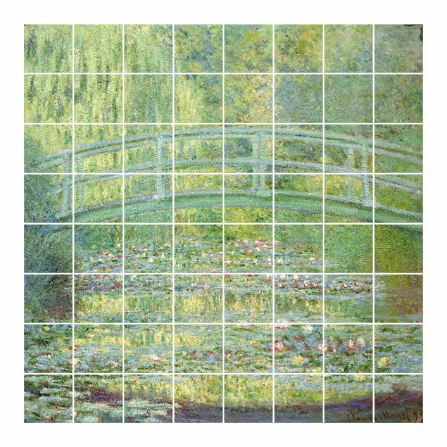 Fliesenfolie grün Claude Monet - Japanische Brücke