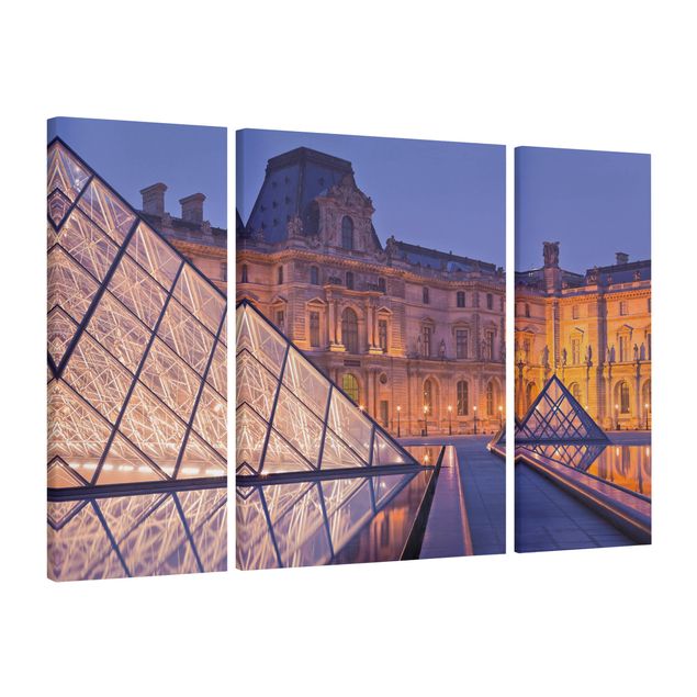 Wandbilder Paris Louvre Paris bei Nacht