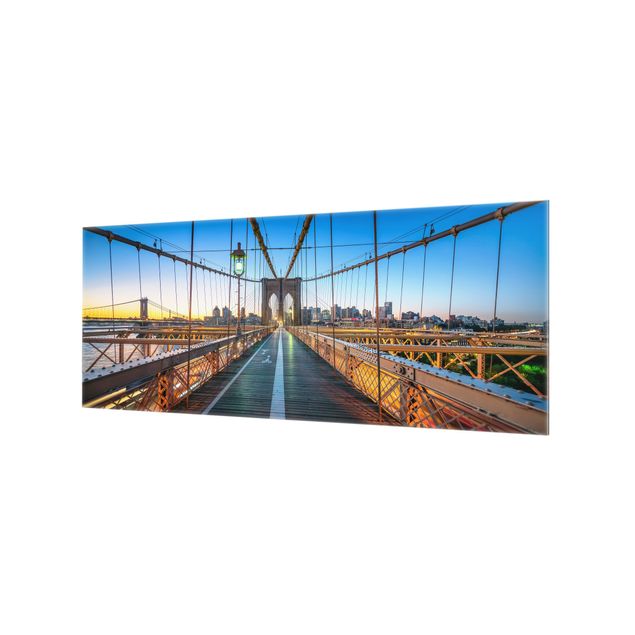 Deko New York Morgenblick von der Brooklyn Bridge