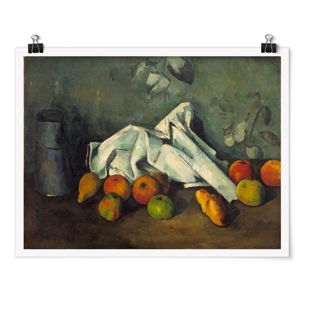 Wanddeko Schlafzimmer Paul Cézanne - Milchkanne und Äpfel