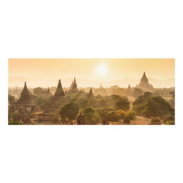 Deko Landschaft Sonnenuntergang über Bagan