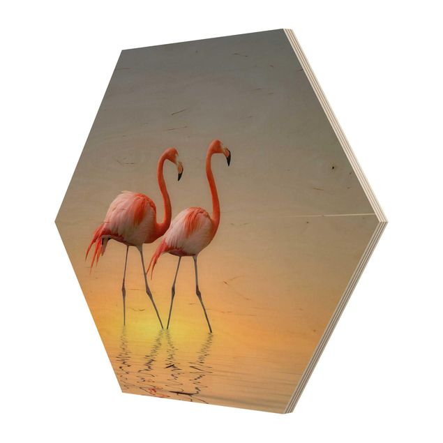 Wanddeko Praxis Flamingo Love