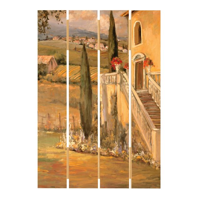 Wanddeko Esszimmer Italienische Landschaft - Haustreppe