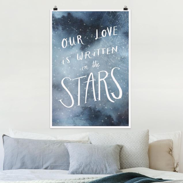 Wanddeko blau Himmlische Liebe - Sterne