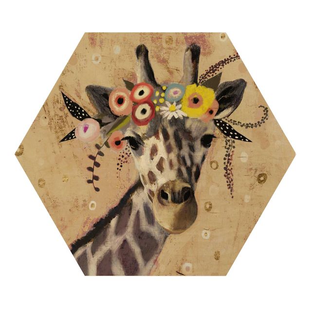 Wanddeko Büro Klimt Giraffe