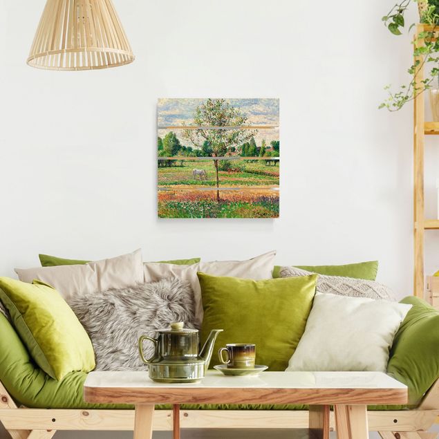 Wanddeko Wohnzimmer Camille Pissarro - Wiese mit Schimmel