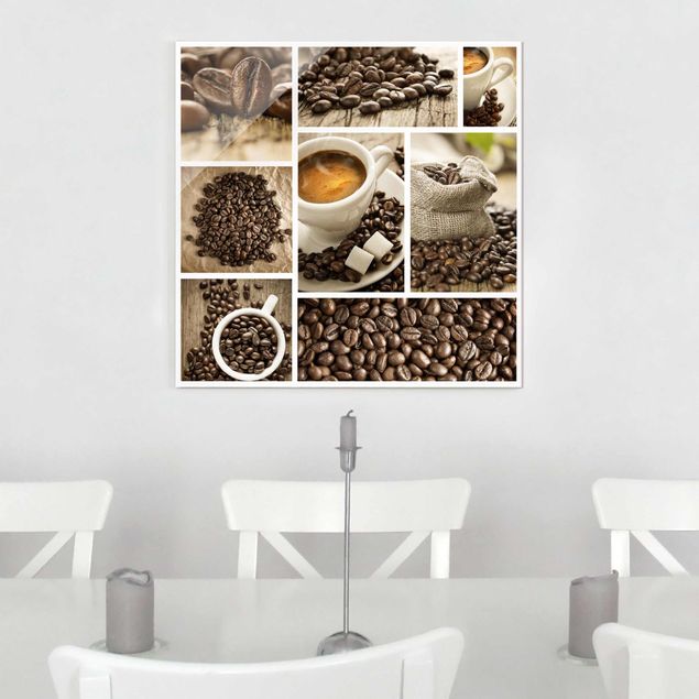 Wanddeko Esszimmer Kaffee Collage