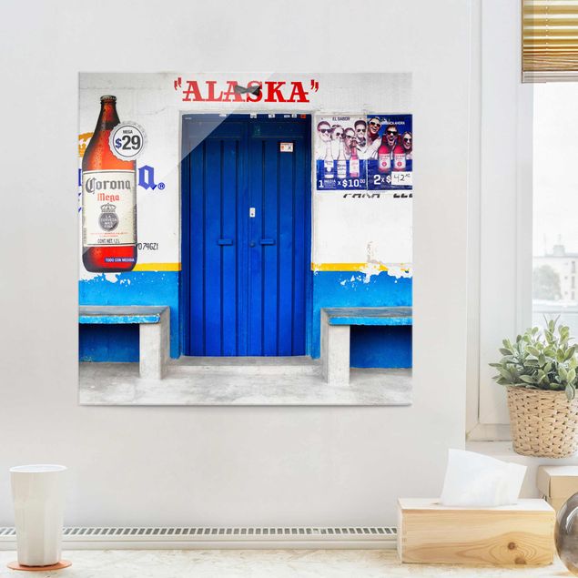 Wanddeko Treppenhaus ALASKA Blue Bar