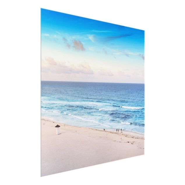 Wanddeko blau Cancun Ozean Sonnenuntergang