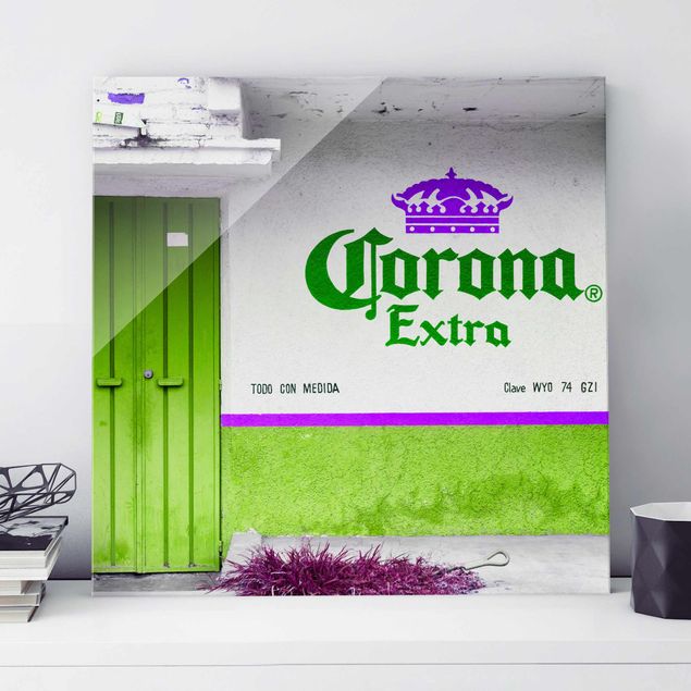 Wanddeko über Sofa Corona Extra Grün