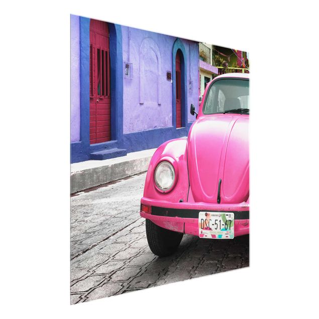 Wanddeko Schlafzimmer Pink VW Beetle