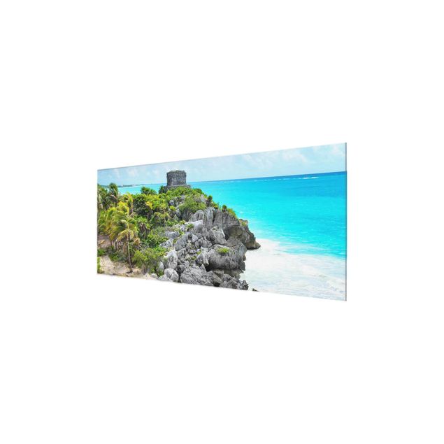 Wanddeko Esszimmer Karibikküste Tulum Ruinen