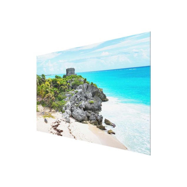 Wanddeko Schlafzimmer Karibikküste Tulum Ruinen