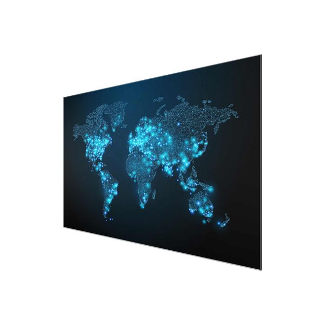 Wanddeko Jugendzimmer Connected World Weltkarte