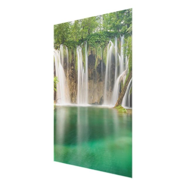 Wanddeko Treppenhaus Wasserfall Plitvicer Seen