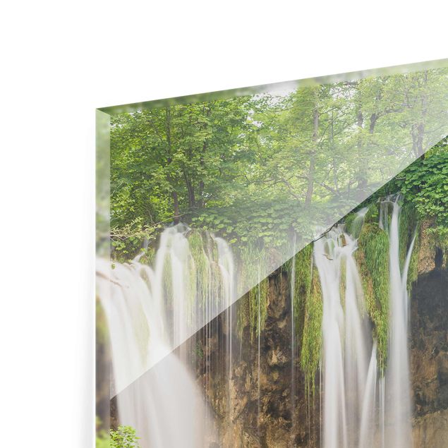 Wanddeko über Sofa Wasserfall Plitvicer Seen