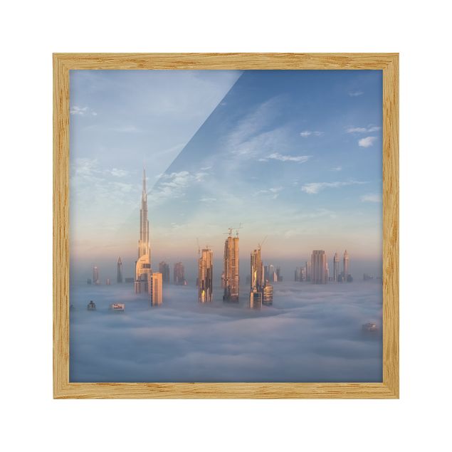 Wanddeko Wohnzimmer Dubai über den Wolken