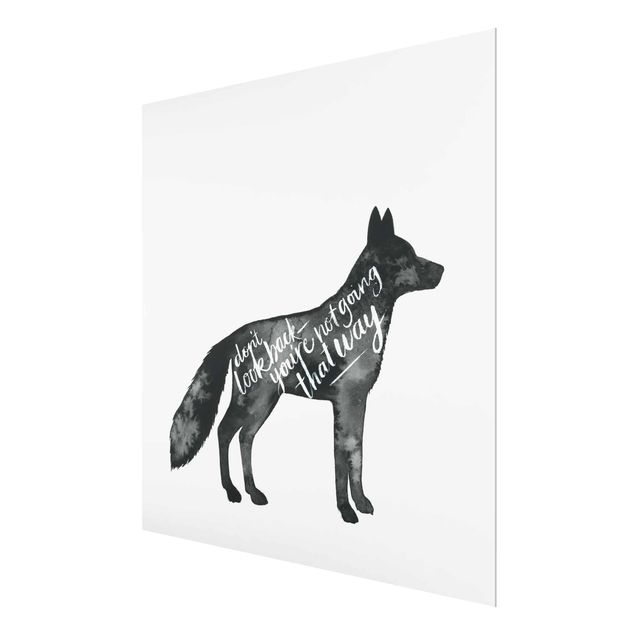Wanddeko über Sofa Tiere mit Weisheit - Fuchs