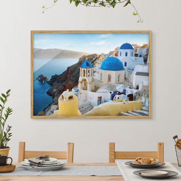 Wanddeko Architektur Santorini