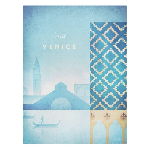 Wanddeko Schlafzimmer Reiseposter - Venedig