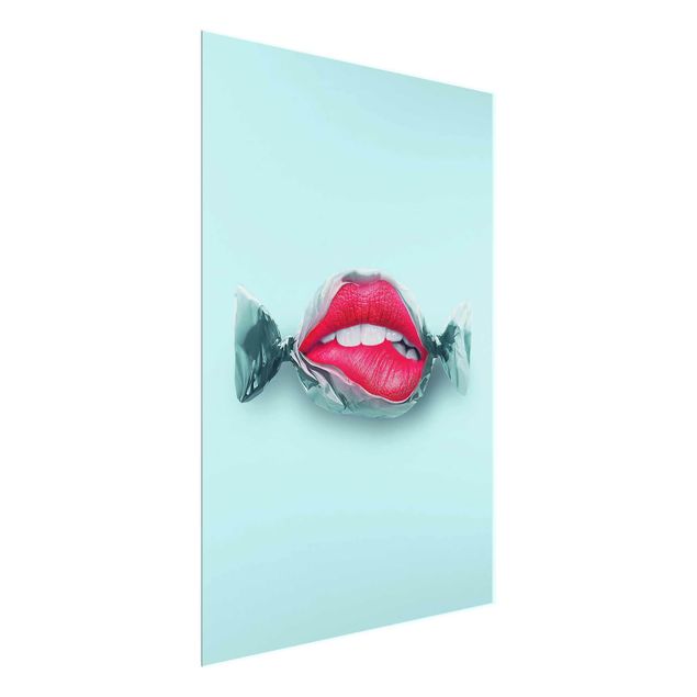 Wanddeko Büro Bonbon mit Lippen