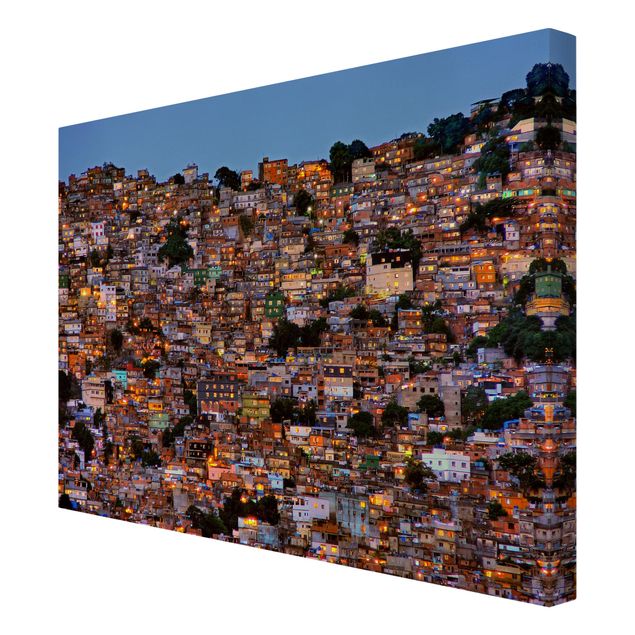 Wanddeko Esszimmer Rio de Janeiro Favela Sonnenuntergang