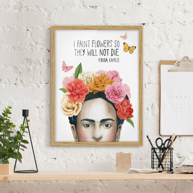 Wanddeko bunt Fridas Gedanken - Blumen