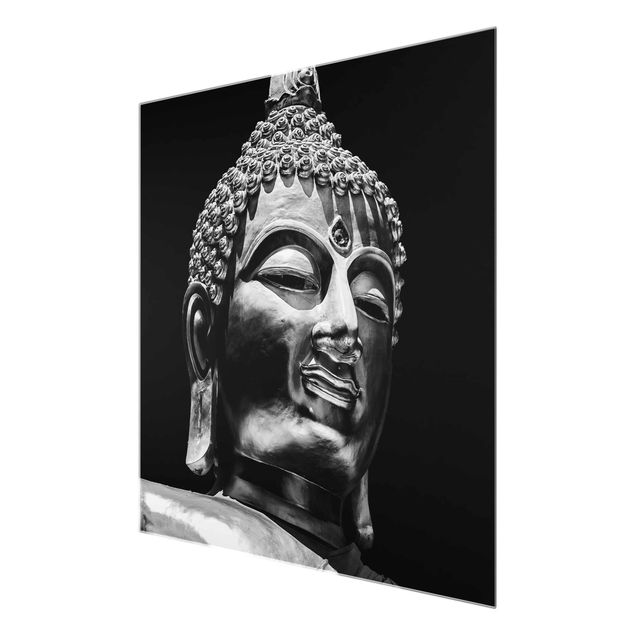 Wanddeko über Sofa Buddha Statue Gesicht