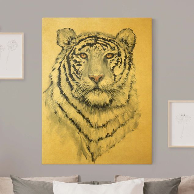 Wanddeko Flur Portrait Weißer Tiger I
