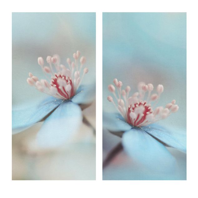 Deko Blume Blüten in Hellblau