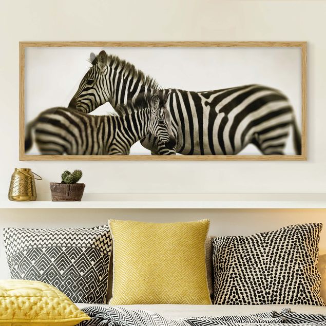 Wanddeko Wohnzimmer Zebrapaar