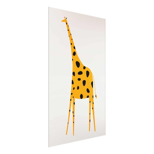 Wanddeko Büro Gelbe Giraffe