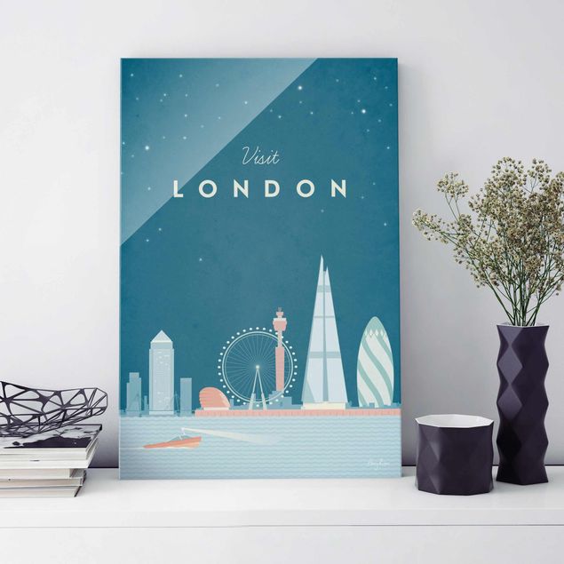 Wanddeko blau Reiseposter - London