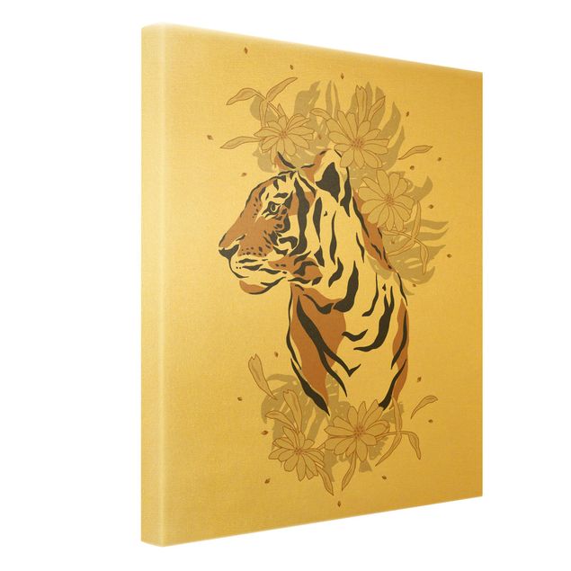 Wanddeko Praxis Safari Tiere - Portrait Tiger