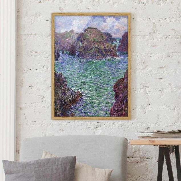 Strandbilder mit Rahmen Claude Monet - Port Goulphar