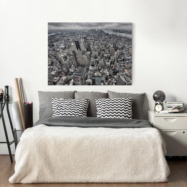 Wanddeko Schlafzimmer Blick über Manhattan