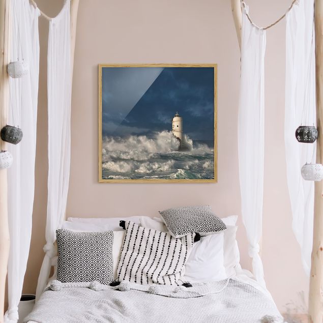 Wanddeko Wohnzimmer Leuchtturm auf Sardinien