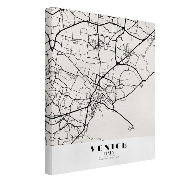 Wanddeko Esszimmer Stadtplan Venice - Klassik