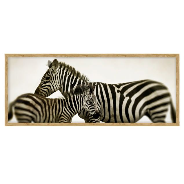 Wanddeko Esszimmer Zebrapaar