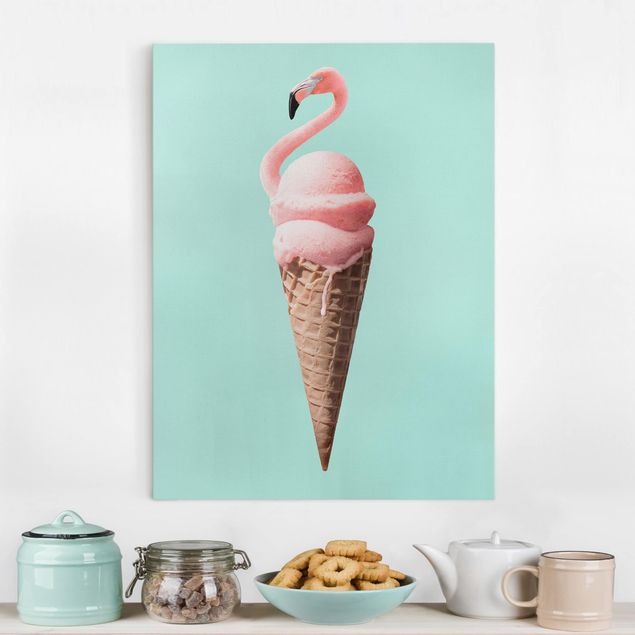 Küche Dekoration Eis mit Flamingo