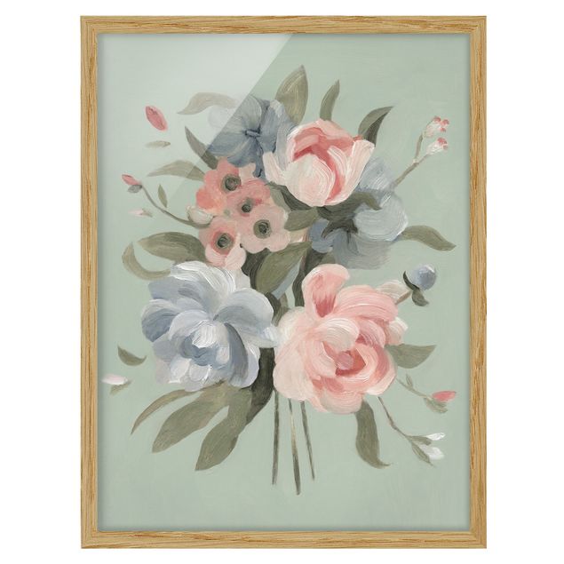 Wanddeko Esszimmer Bouquet in Pastell II