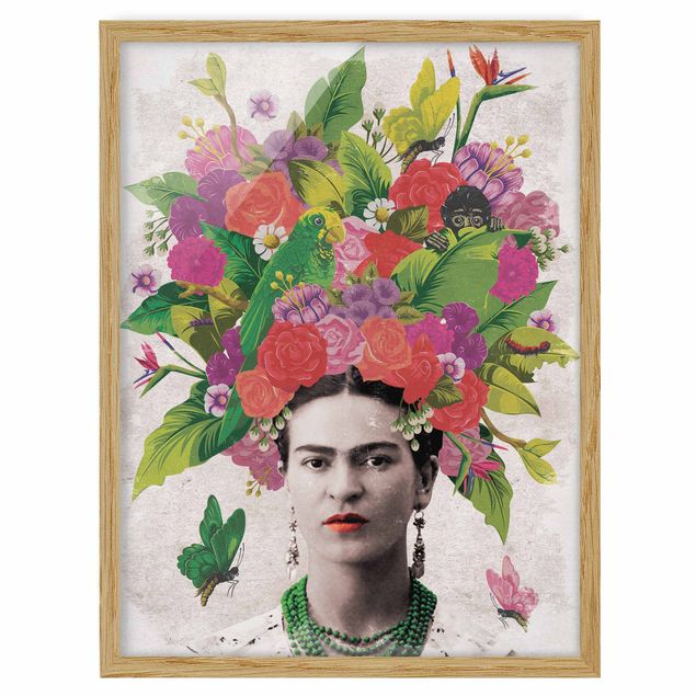 Wanddeko Blume Frida Kahlo - Blumenportrait