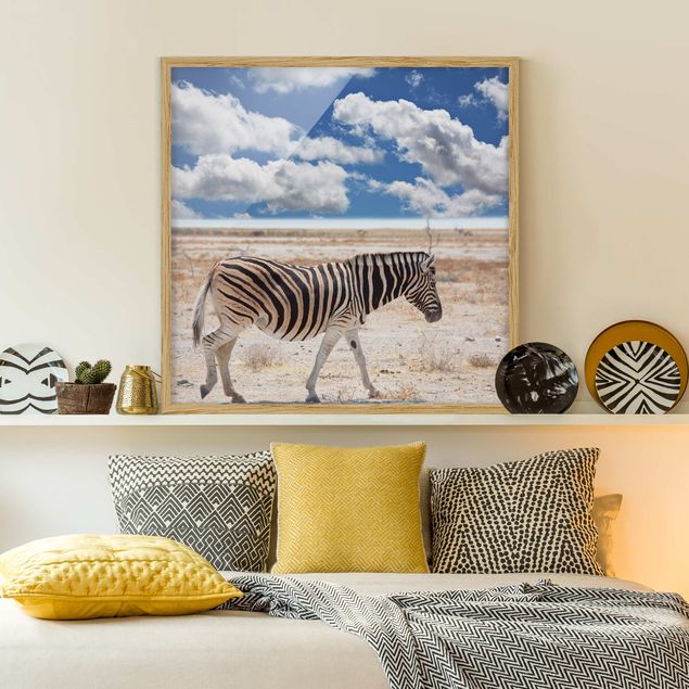 Wanddeko Schlafzimmer Zebra in der Savanne
