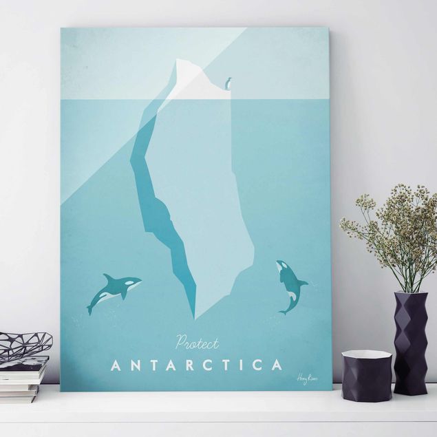 Wanddeko blau Reiseposter - Antarktis
