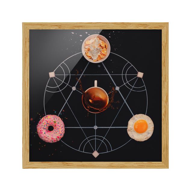 Wanddeko schwarz Alchemie des Frühstücks